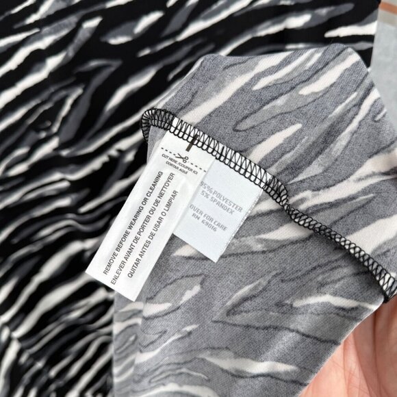 Relativity Womens Stretch Knit Dress Size 2X Animal Print Black Sleeveless NEW - Picture 6 of 11
